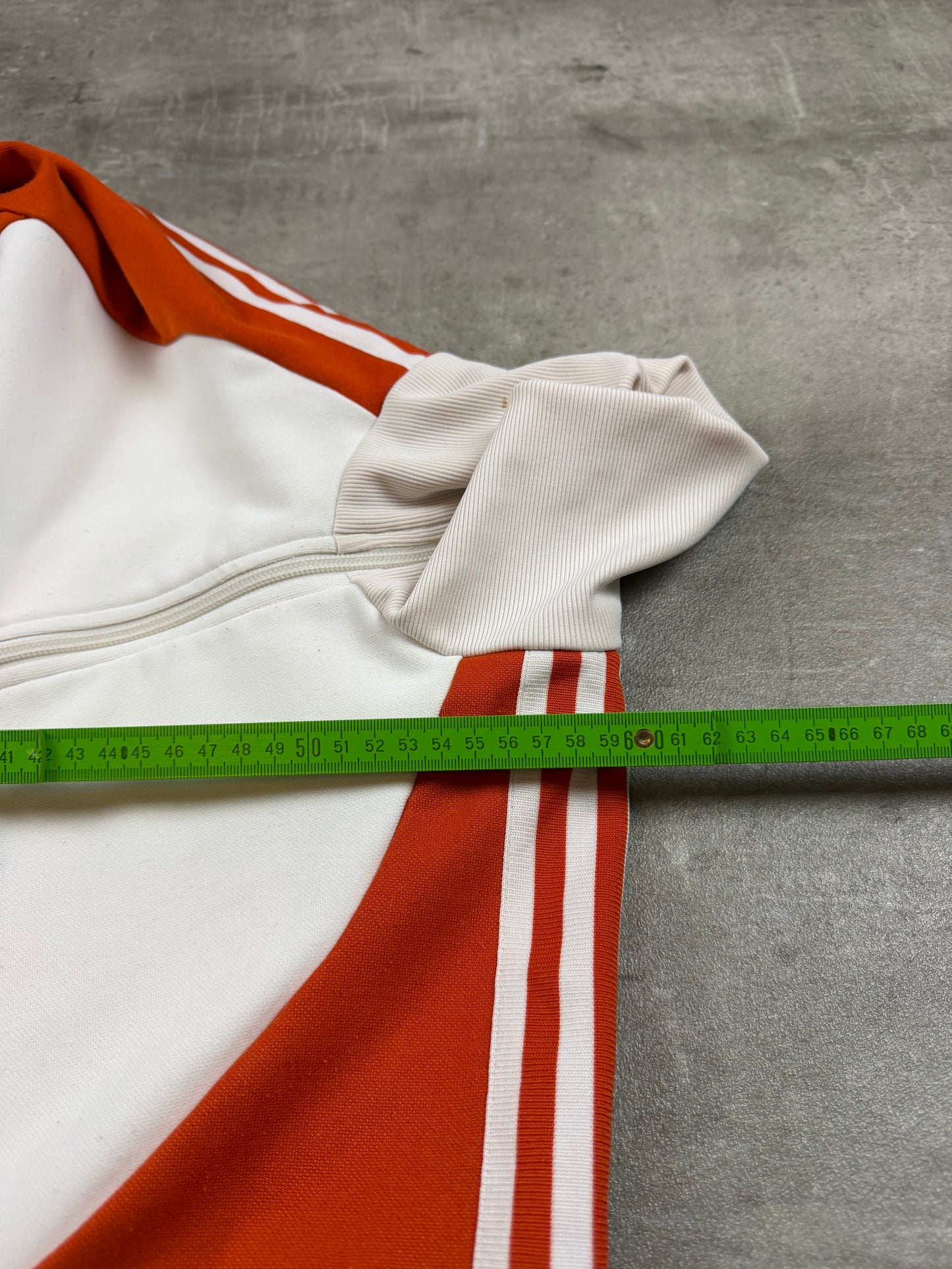 Adidas Vintage 2000s Half-Zip Tracksuit Top - Orange/White
