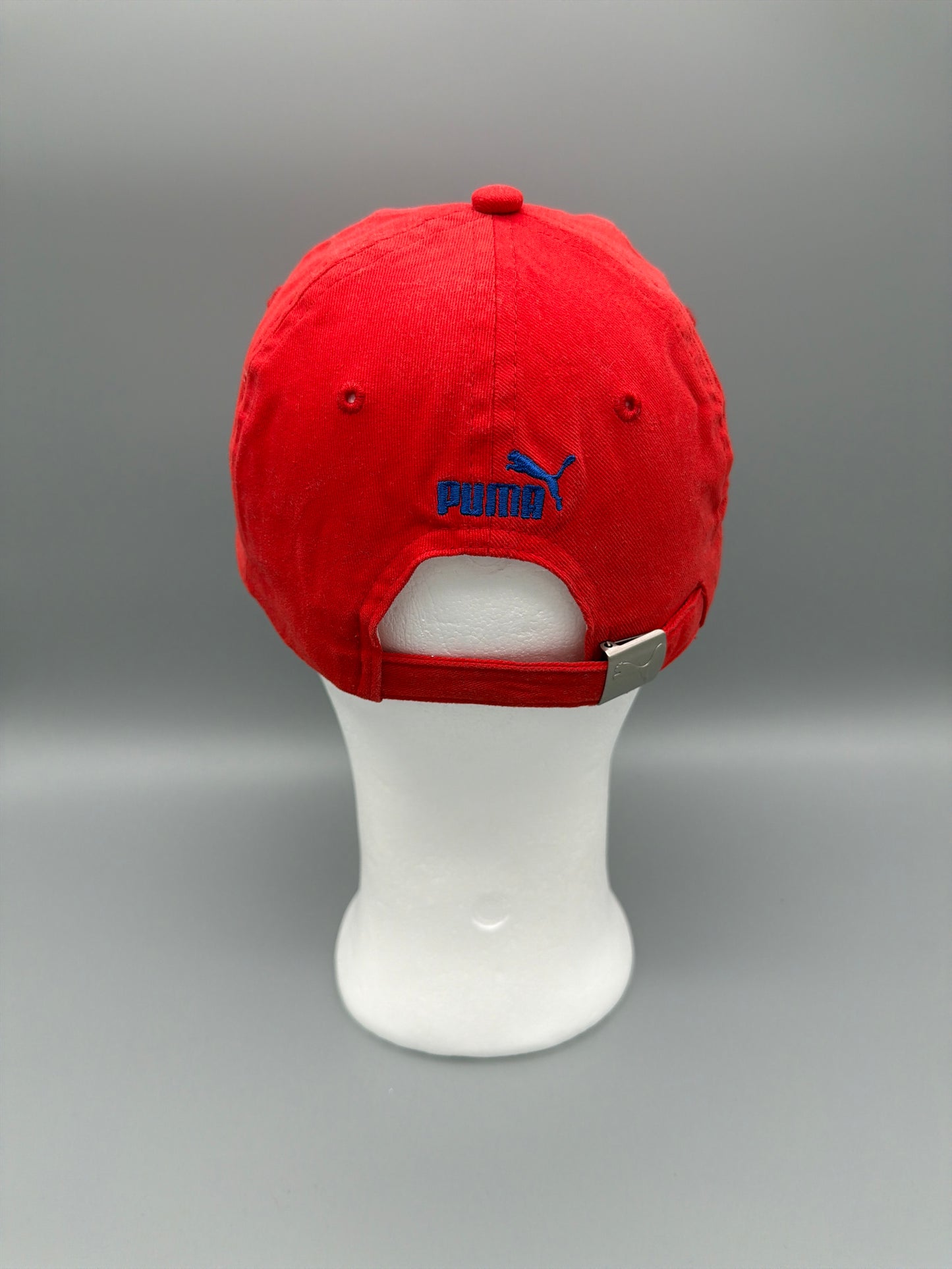 Vintage Puma Logo Embroidery Cap - Red / Blue