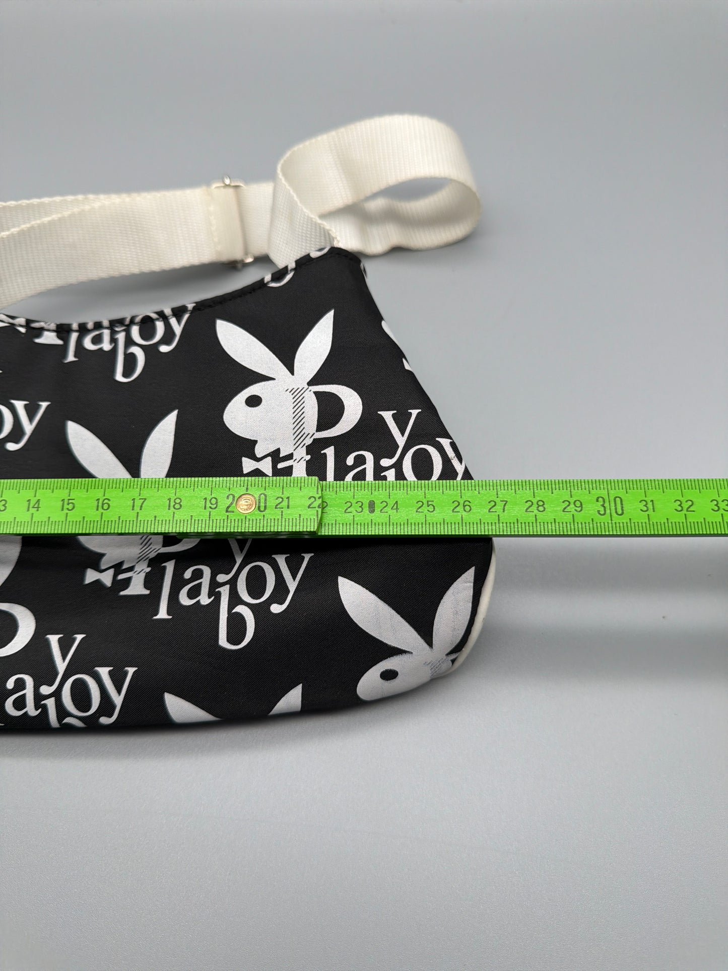 Playboy Y2K All-Over Logo Mini Shoulder Bag - Black/White