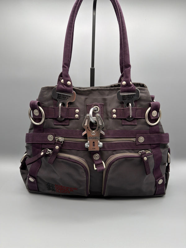 George Gina & Lucy Archive "Doyourthing" Shoulder Bag - Purple / Brown / Cyber Y2K