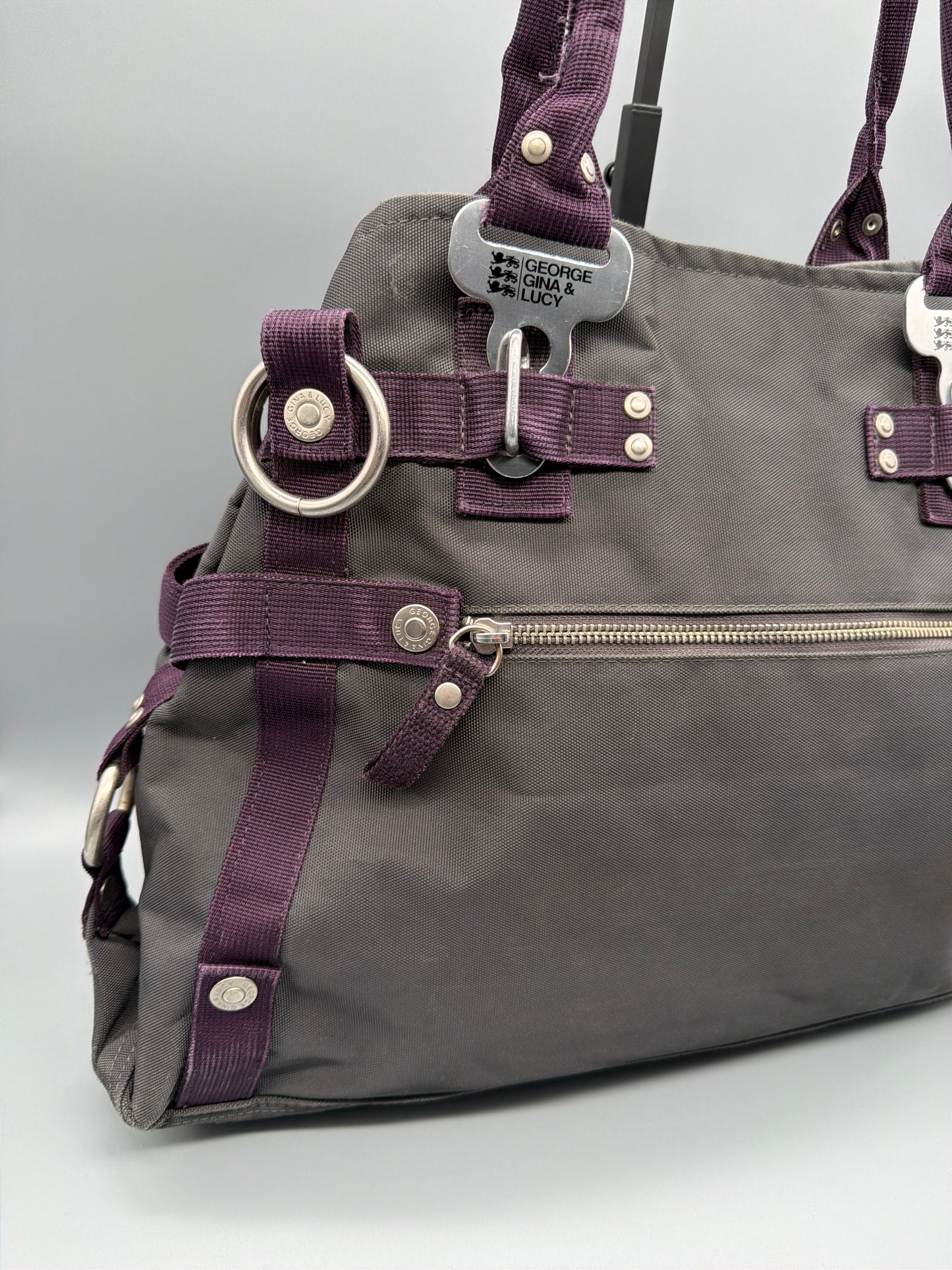 George Gina & Lucy Archive "Doyourthing" Shoulder Bag - Purple / Brown / Cyber Y2K