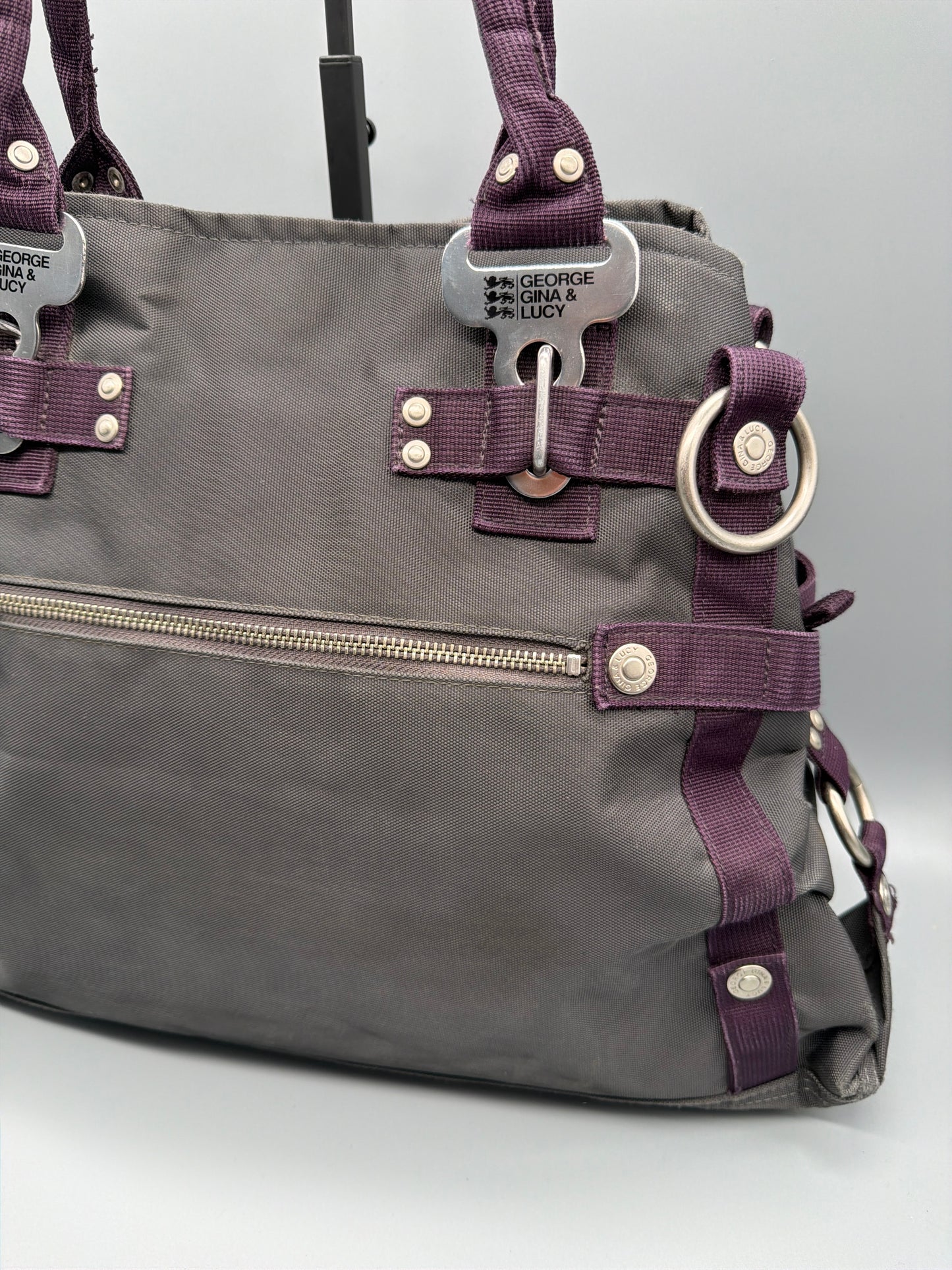 George Gina & Lucy Archive "Doyourthing" Shoulder Bag - Purple / Brown / Cyber Y2K