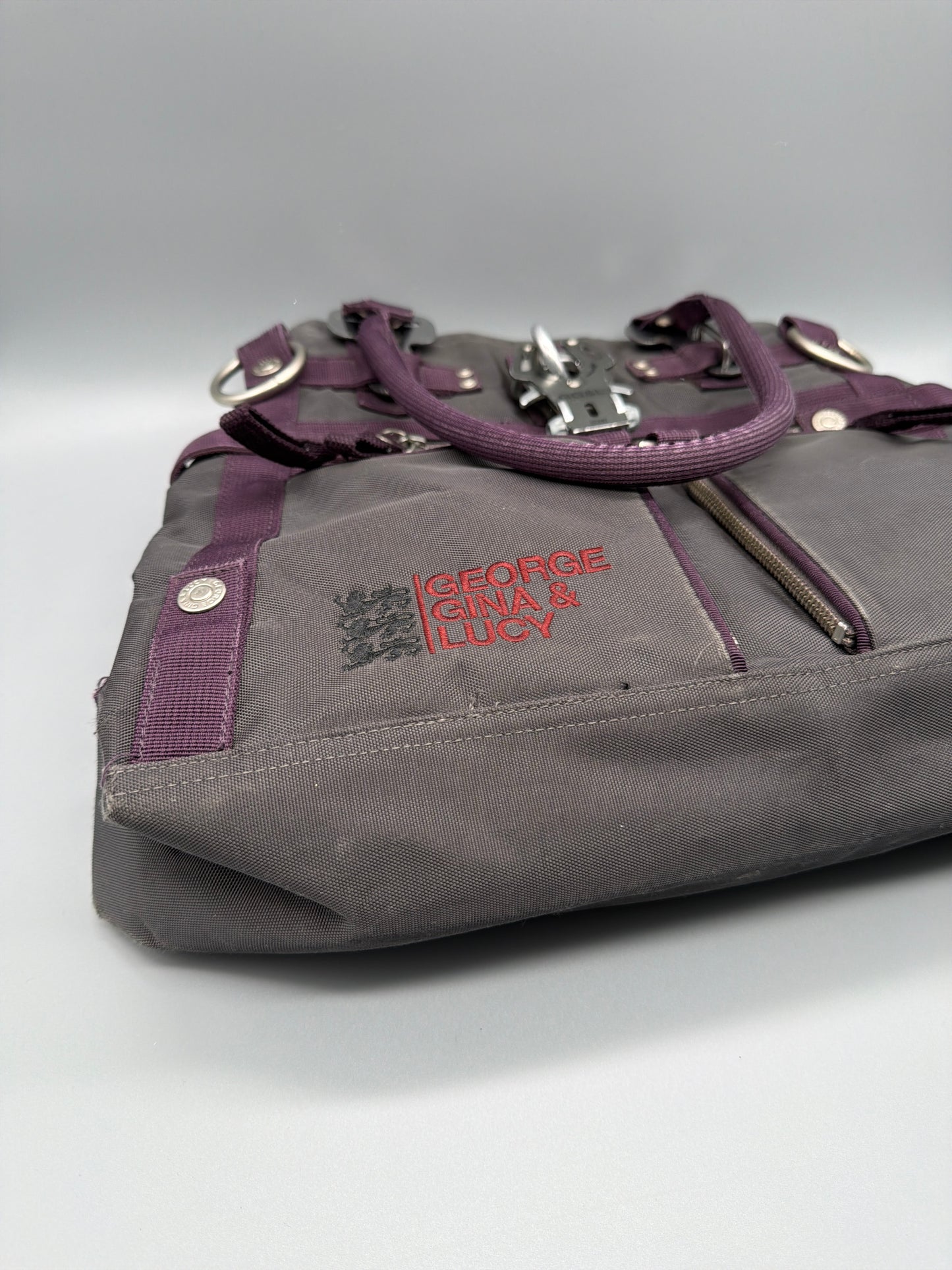 George Gina & Lucy Archive "Doyourthing" Shoulder Bag - Purple / Brown / Cyber Y2K