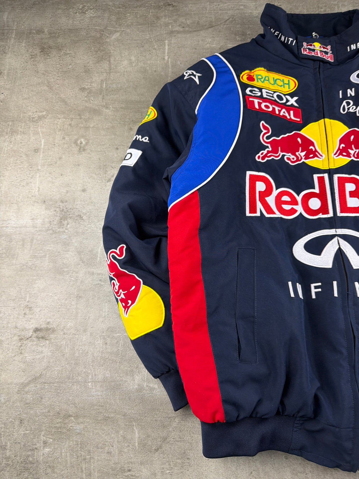 Red Bull Racing Infiniti F1 "Sponsor Patch" Bomber Jacket - Dark Navy / Multicolor