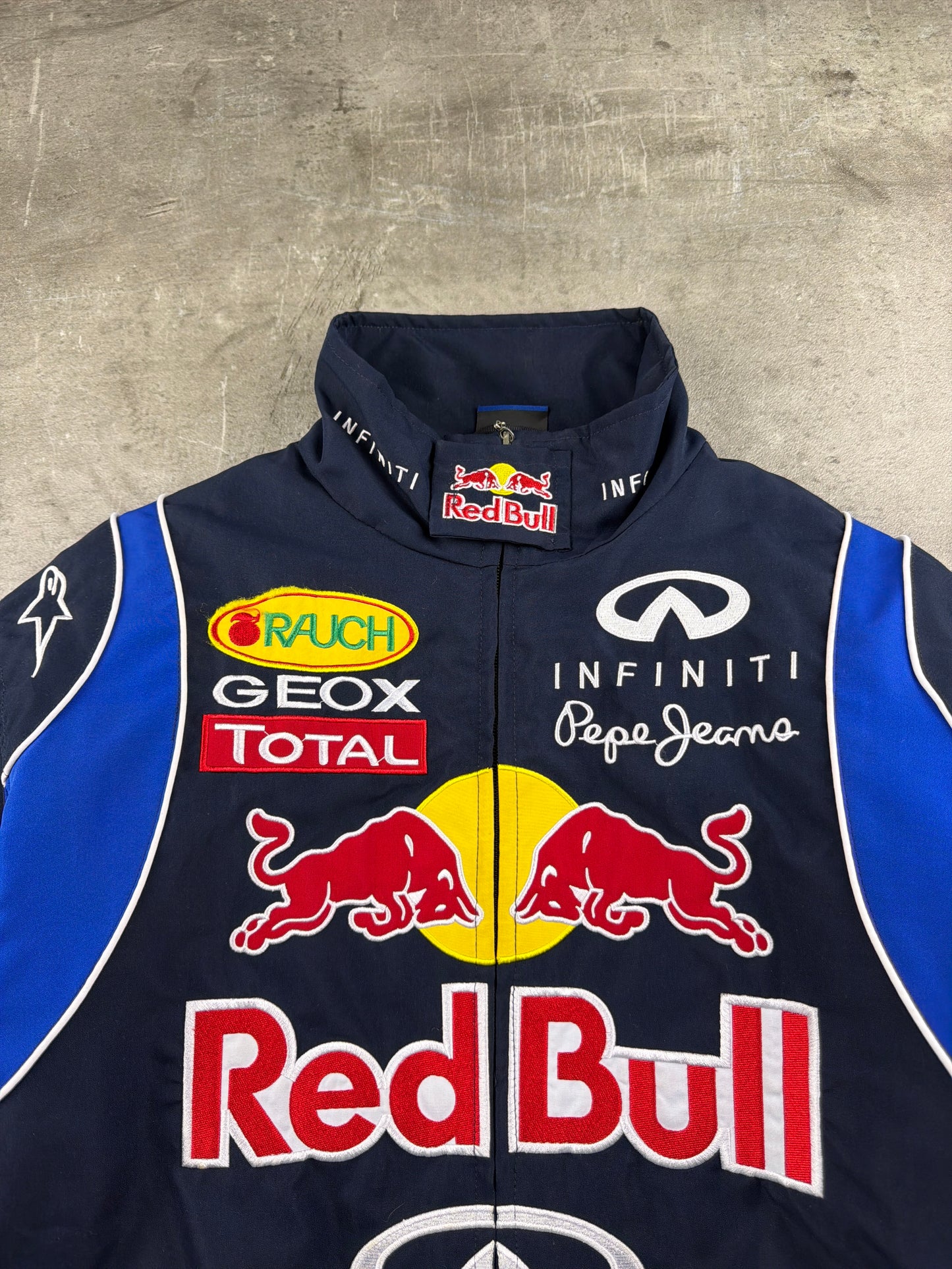 Red Bull Racing Infiniti F1 "Sponsor Patch" Bomber Jacket - Dark Navy / Multicolor