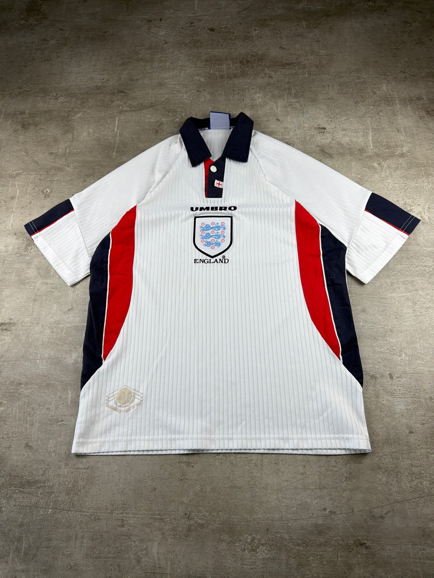 Vintage Umbro 1998 England National Team Football Jersey - White/Navy/Red