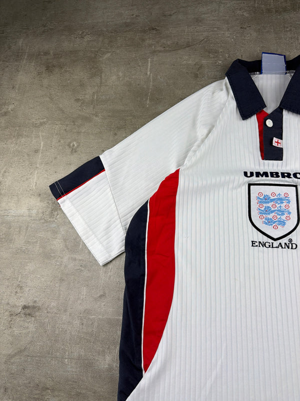 Vintage Umbro 1998 England National Team Football Jersey - White/Navy/Red