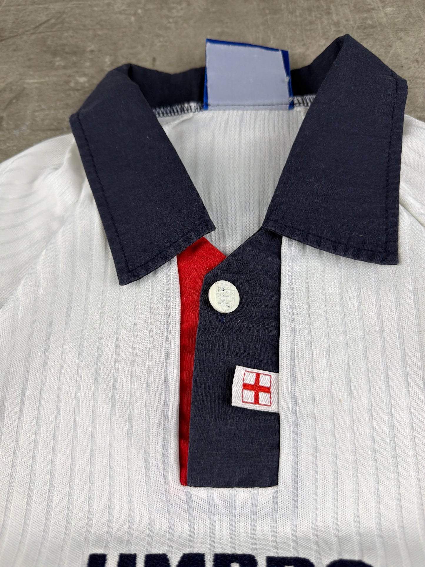 Vintage Umbro 1998 England National Team Football Jersey - White/Navy/Red
