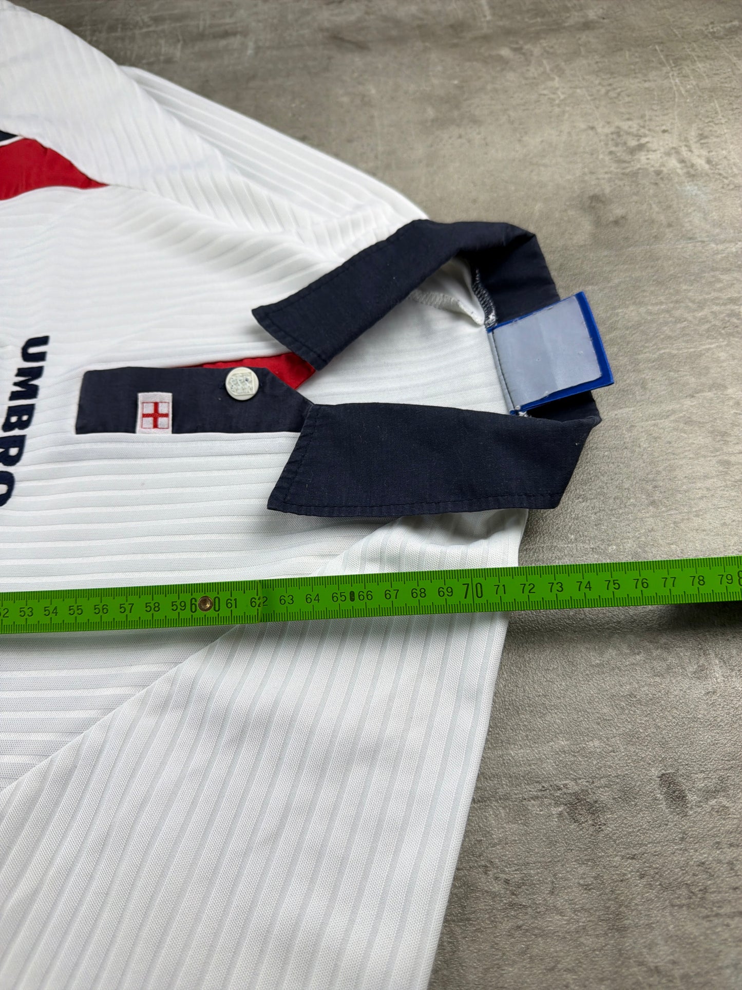 Vintage Umbro 1998 England National Team Football Jersey - White/Navy/Red