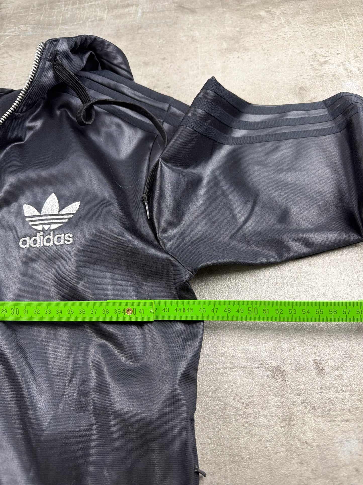 Adidas Chile 62 Wet-Look Zip Hoodie - All Black