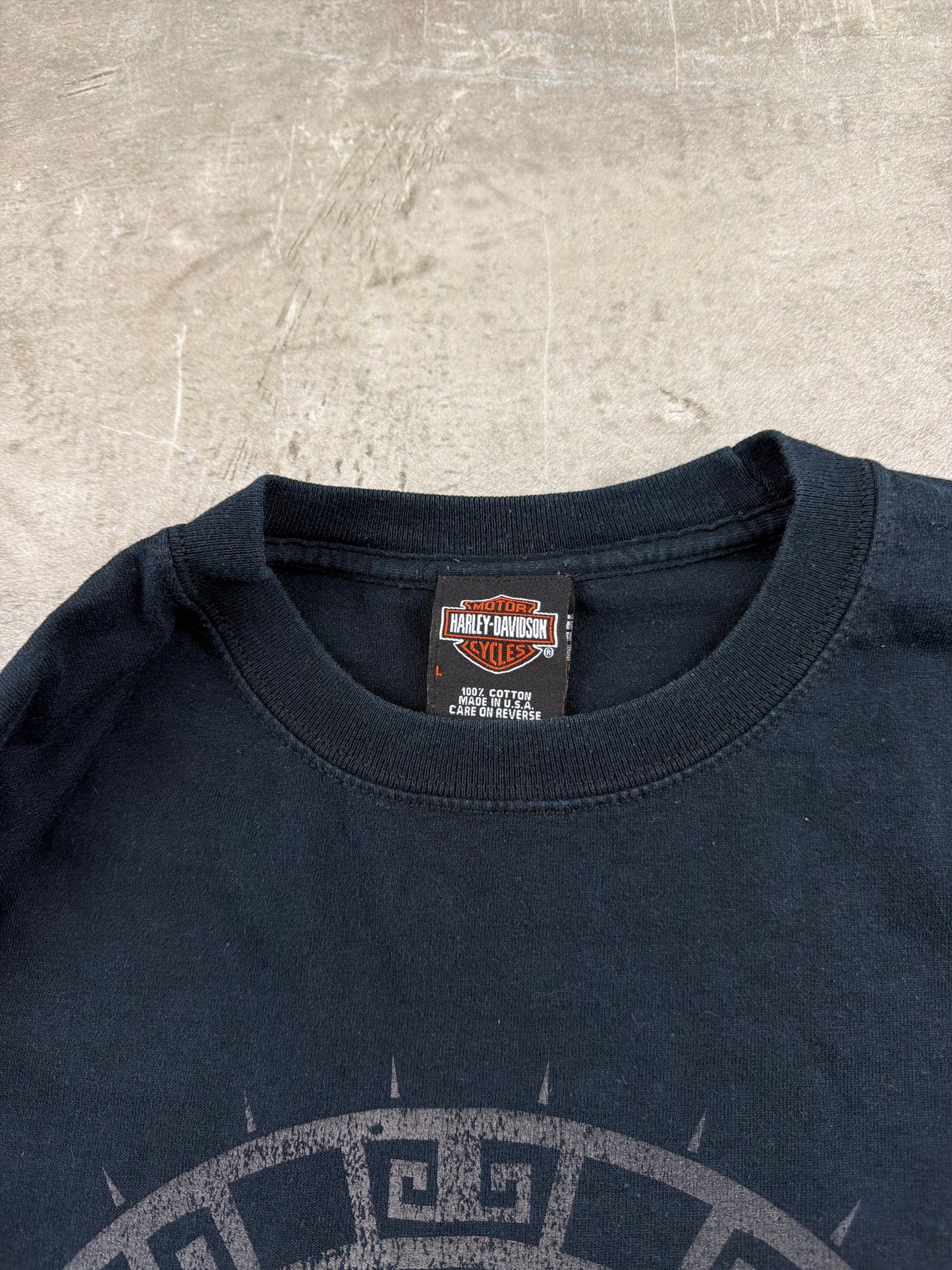 Harley-Davidson 2005 Skull Longsleeve - All Black / Y2K