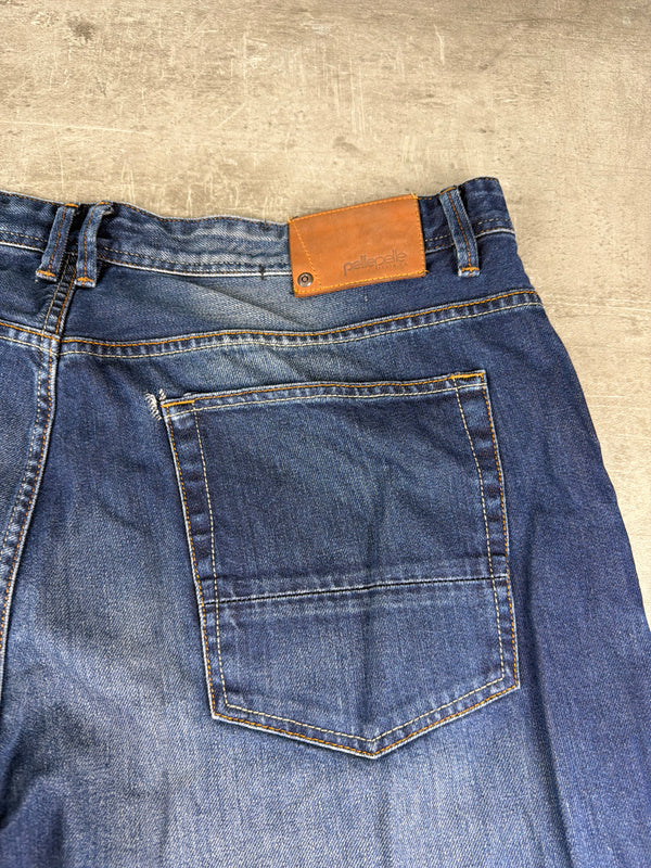 Pelle Pelle Baggy Cuffed Denim Pants - Medium Wash Blue