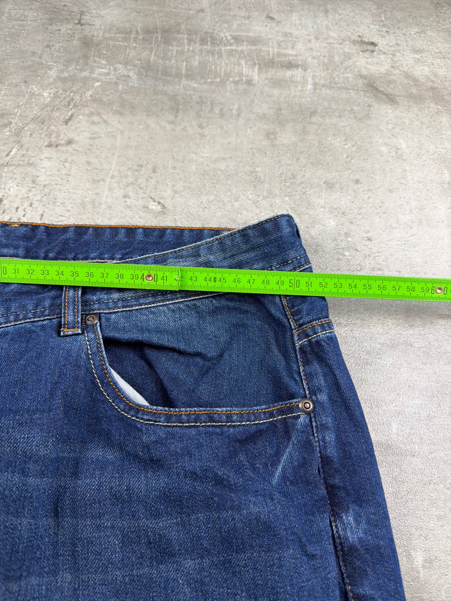 Pelle Pelle Baggy Cuffed Denim Pants - Medium Wash Blue