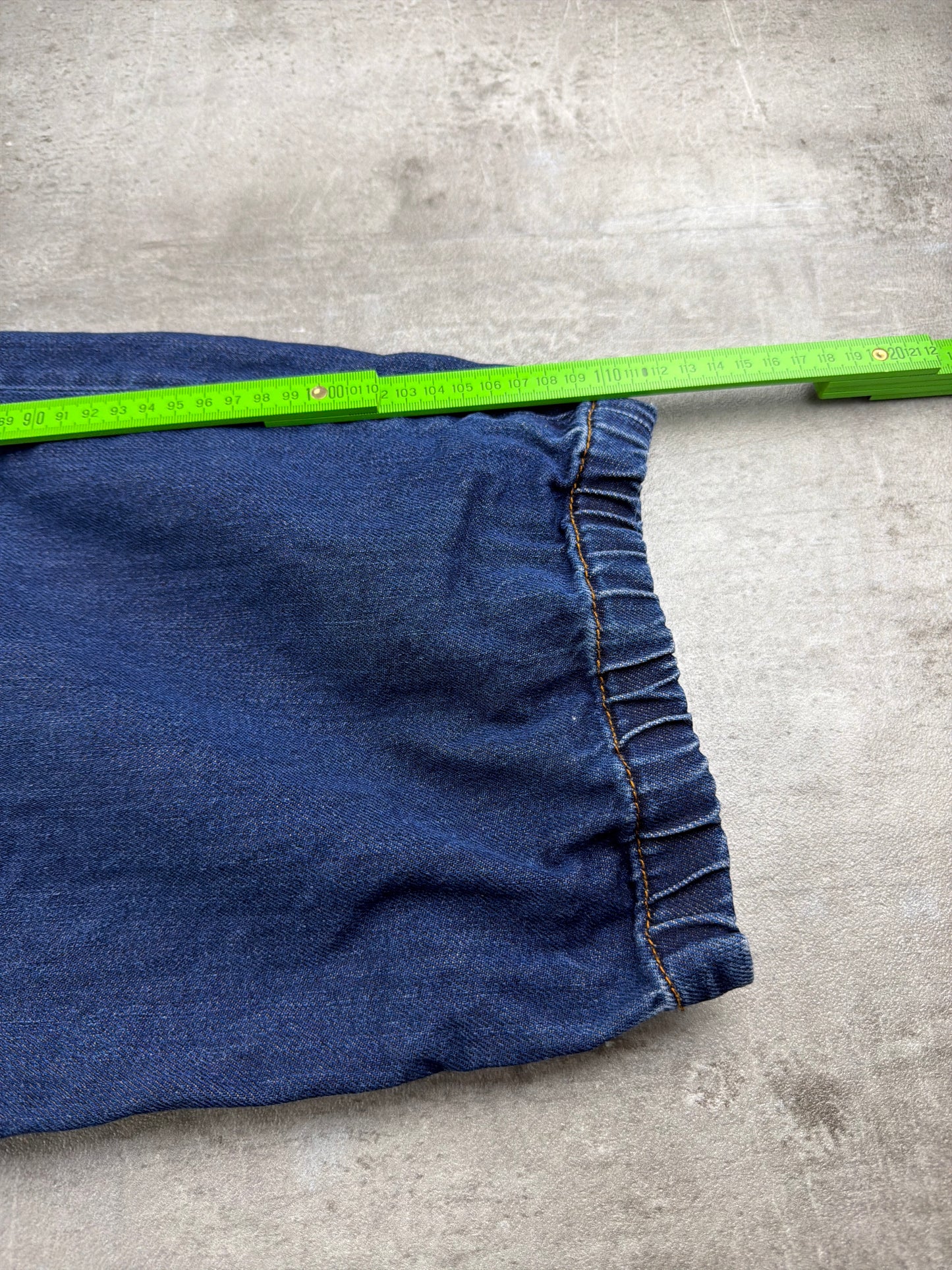 Pelle Pelle Baggy Cuffed Denim Pants - Medium Wash Blue