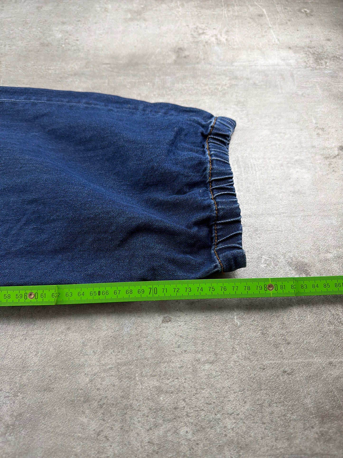 Pelle Pelle Baggy Cuffed Denim Pants - Medium Wash Blue