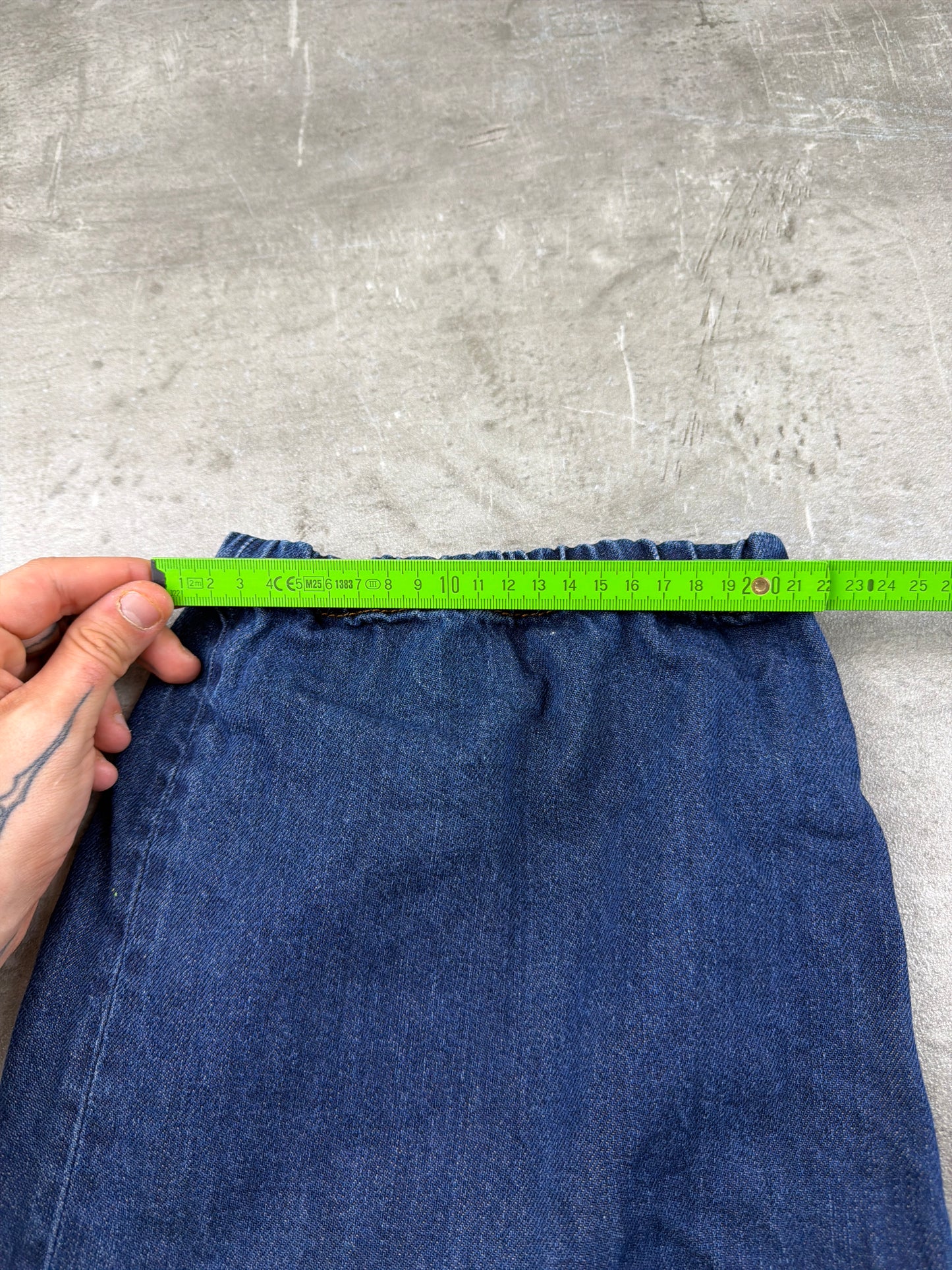 Pelle Pelle Baggy Cuffed Denim Pants - Medium Wash Blue