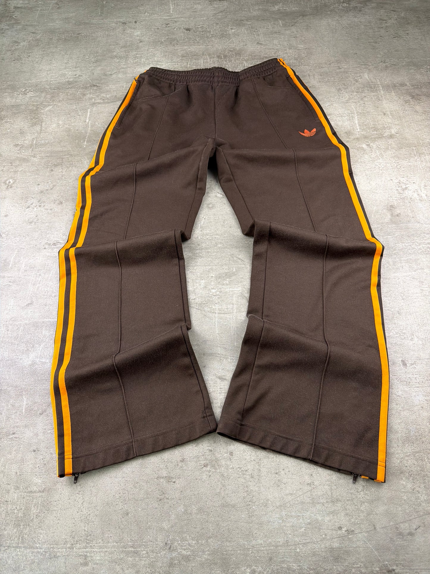 Adidas Vintage Y2K 3-Stripes Trackpants - Brown / Orange