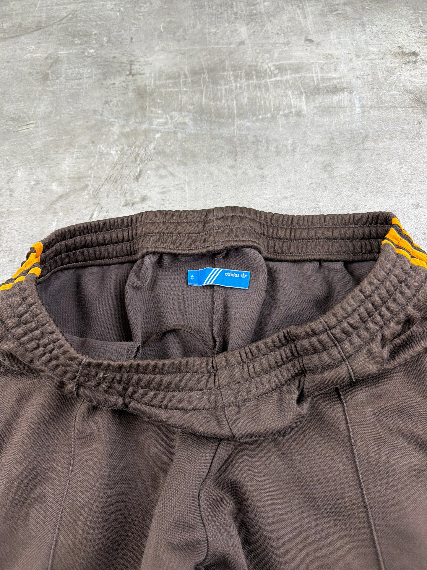 Adidas Vintage Y2K 3-Stripes Trackpants - Brown / Orange