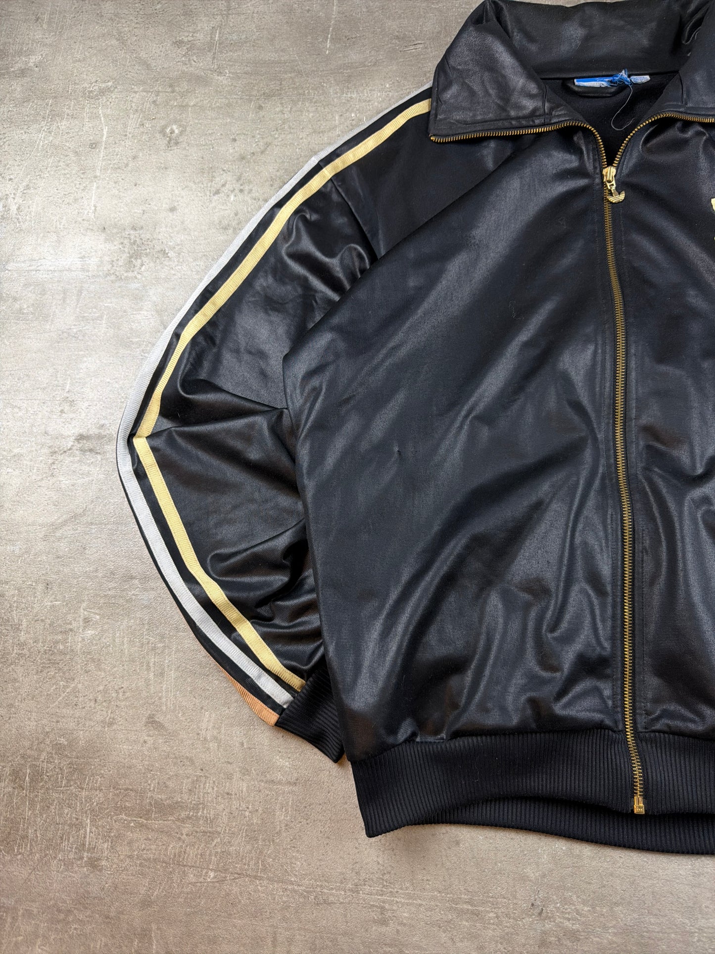Adidas Chile 62 Vintage Wet-Look Trackjacket - Black & Gold