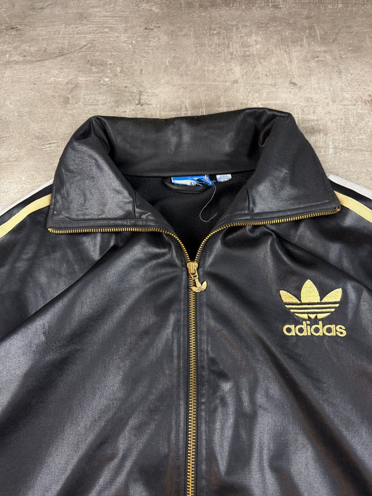 Adidas Chile 62 Vintage Wet-Look Trackjacket - Black & Gold
