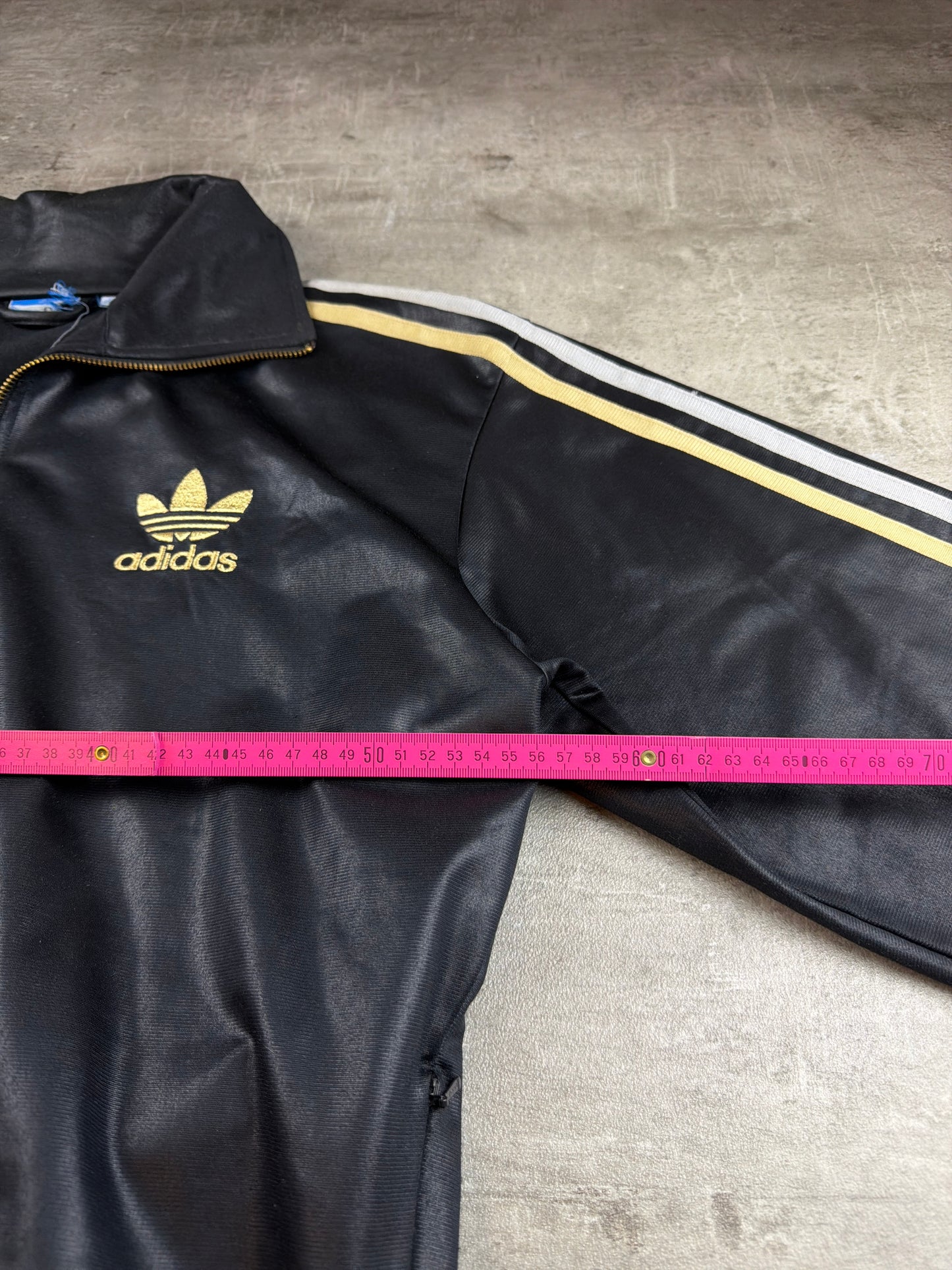 Adidas Chile 62 Vintage Wet-Look Trackjacket - Black & Gold
