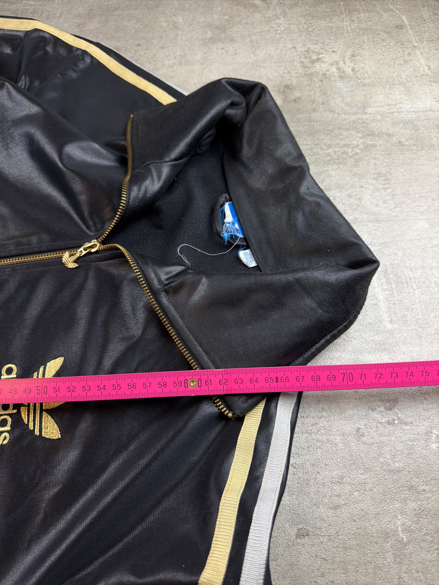 Adidas Chile 62 Vintage Wet-Look Trackjacket - Black & Gold