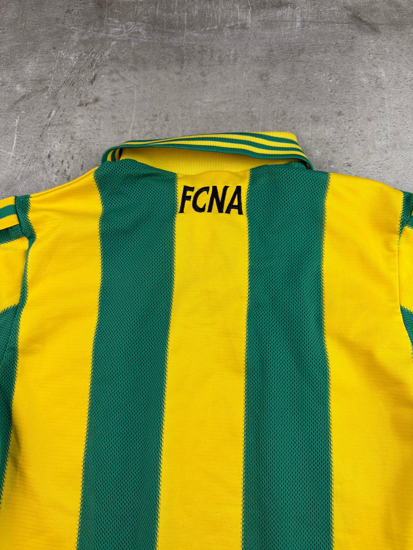 Adidas Vintage 90s FC Nantes (FCNA) Football Jersey / Trikot - Yellow / Green Stripe