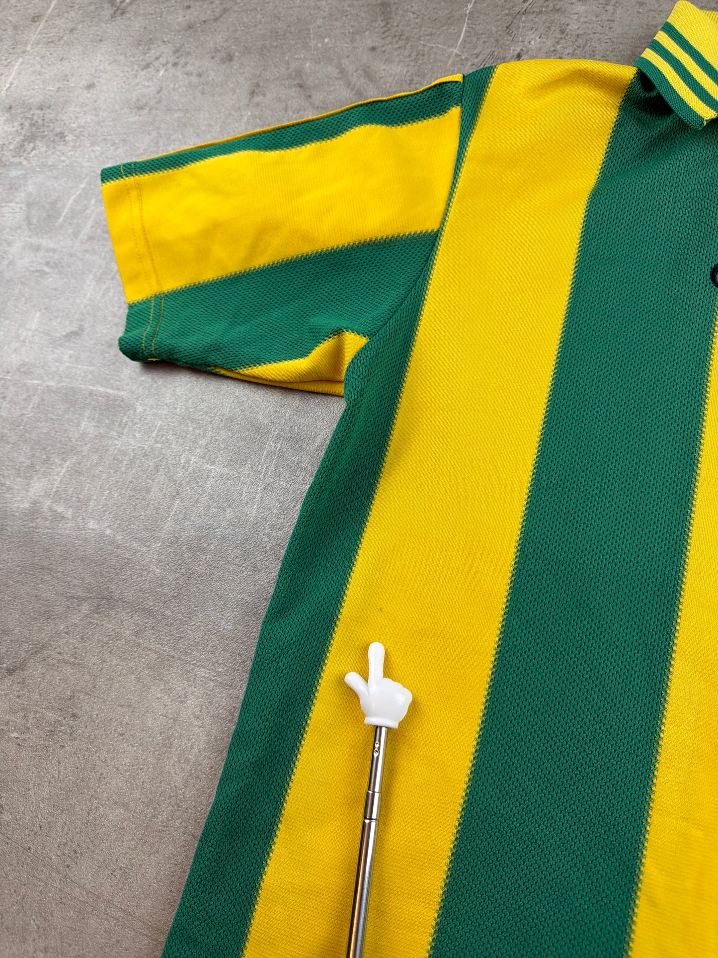 Adidas Vintage 90s FC Nantes (FCNA) Football Jersey / Trikot - Yellow / Green Stripe
