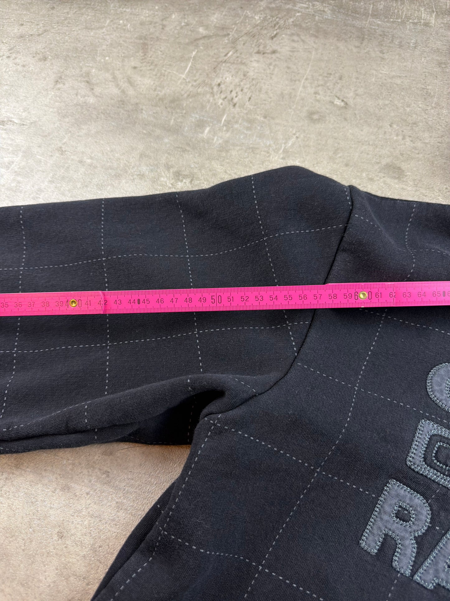 G-Star RAW Vintage "Grid Stitch" Graphic Zip Hoodie - All Black