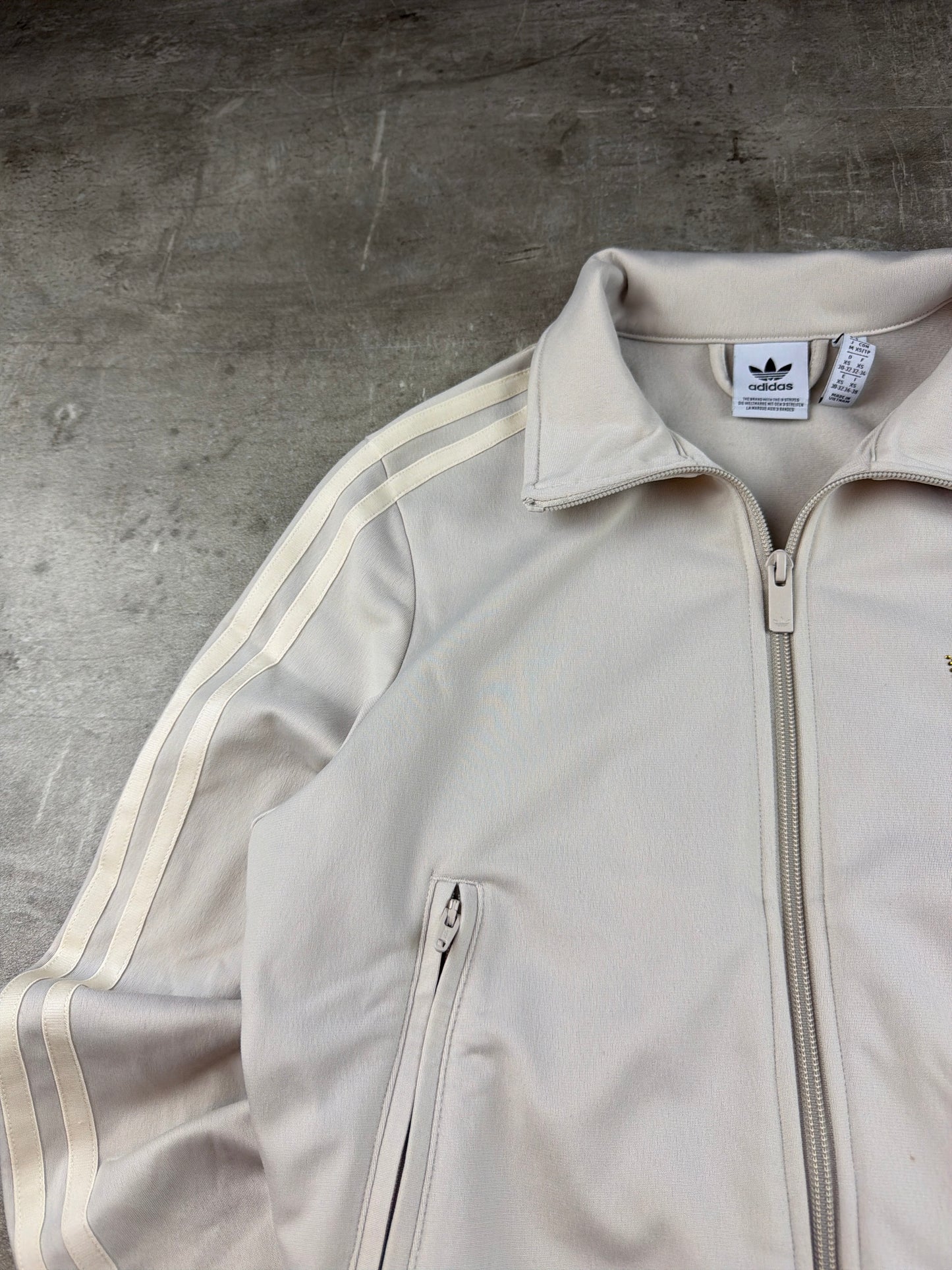 Adidas Rhinestone Trefoil Trackjacket - Beige / Cream