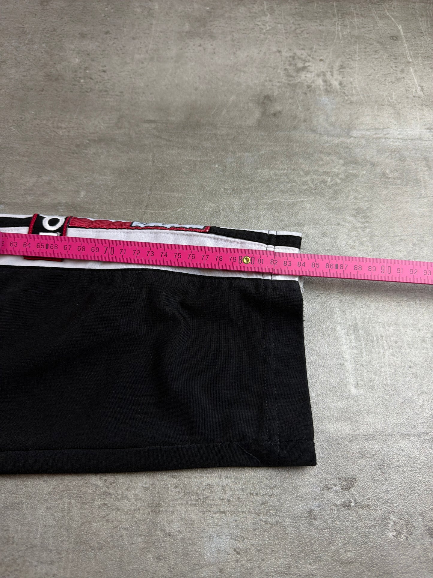 Adidas Vintage 90s Button Up Trackpants - Black / White