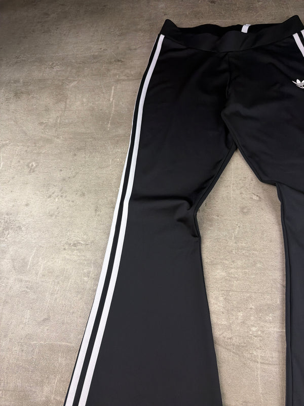 Adidas Three-Stripe Flared Trackpants - Black / Y2K Core