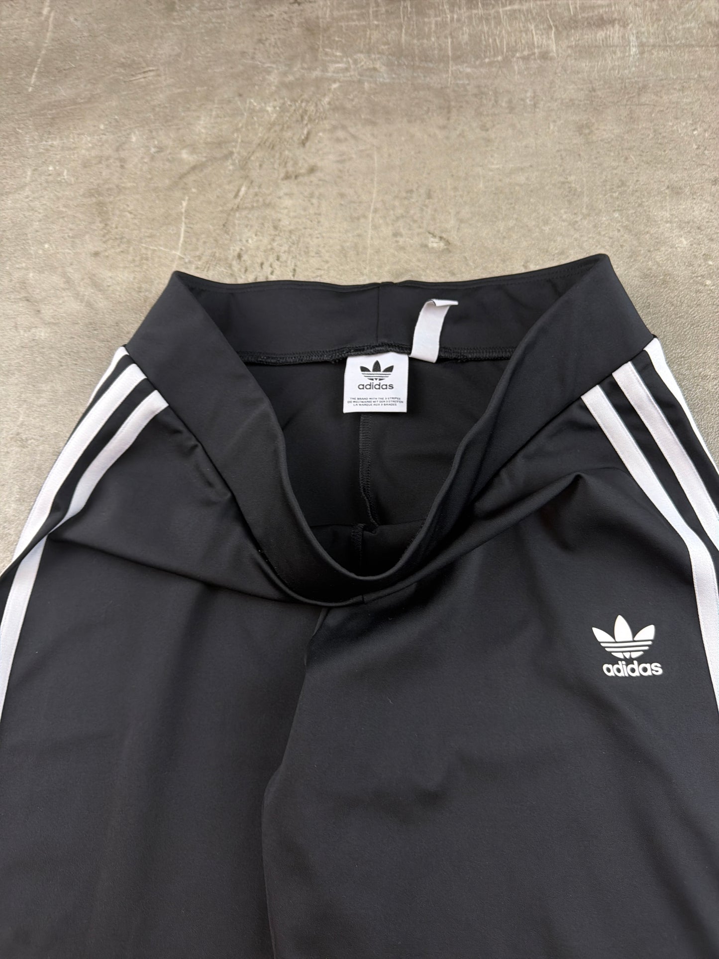 Adidas Three-Stripe Flared Trackpants - Black / Y2K Core