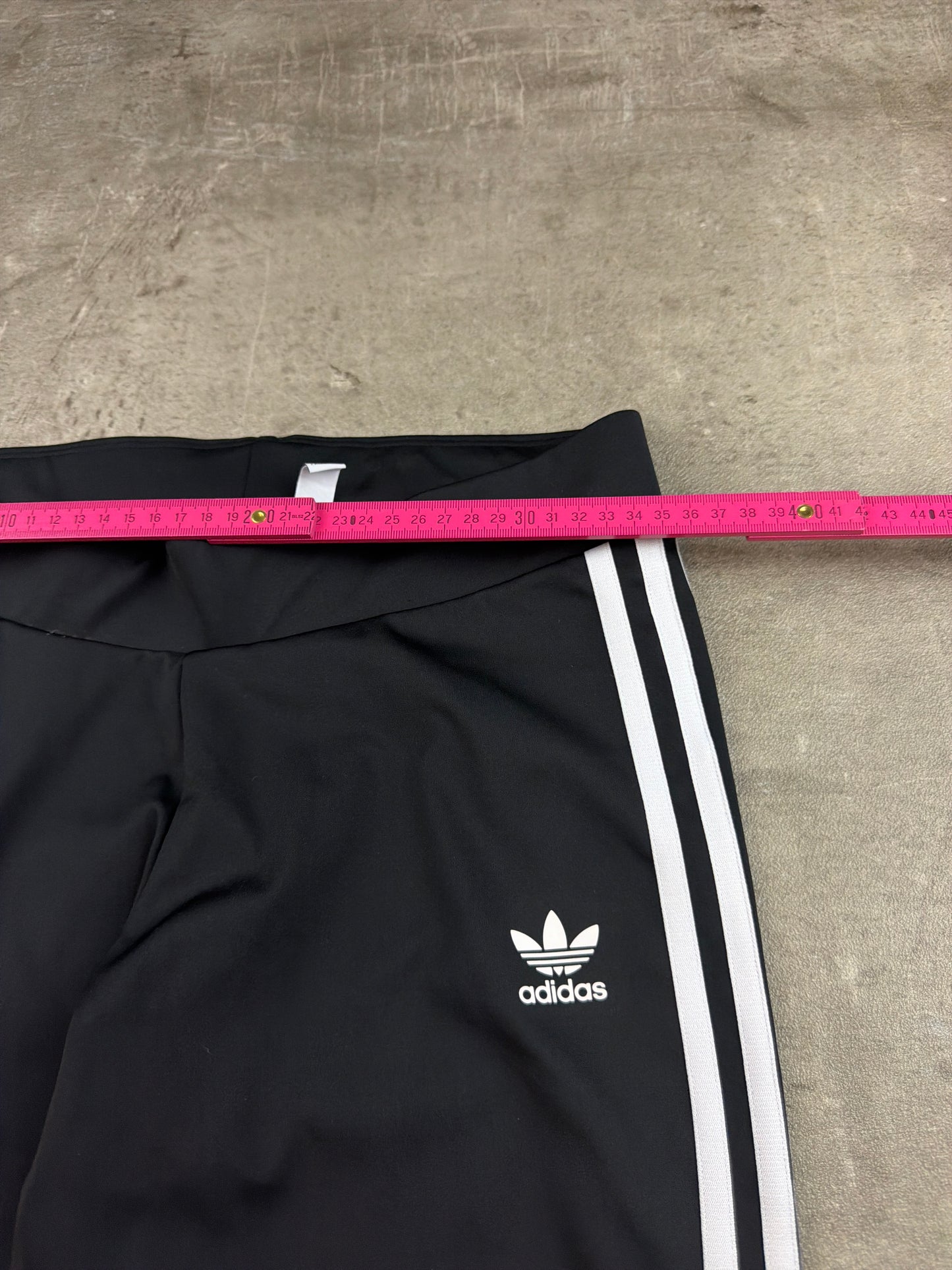 Adidas Three-Stripe Flared Trackpants - Black / Y2K Core