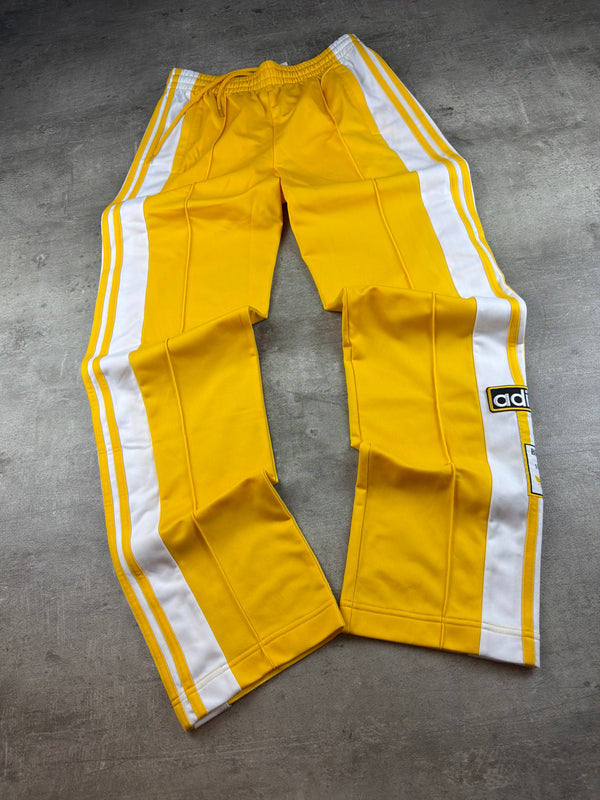 Adidas Vintage Adibreak "Popper" Trackpants – Bright Yellow / White