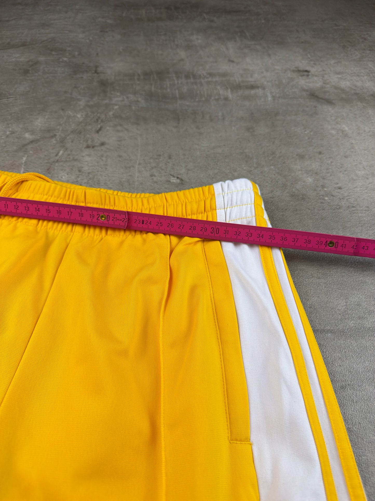 Adidas Vintage Adibreak "Popper" Trackpants – Bright Yellow / White