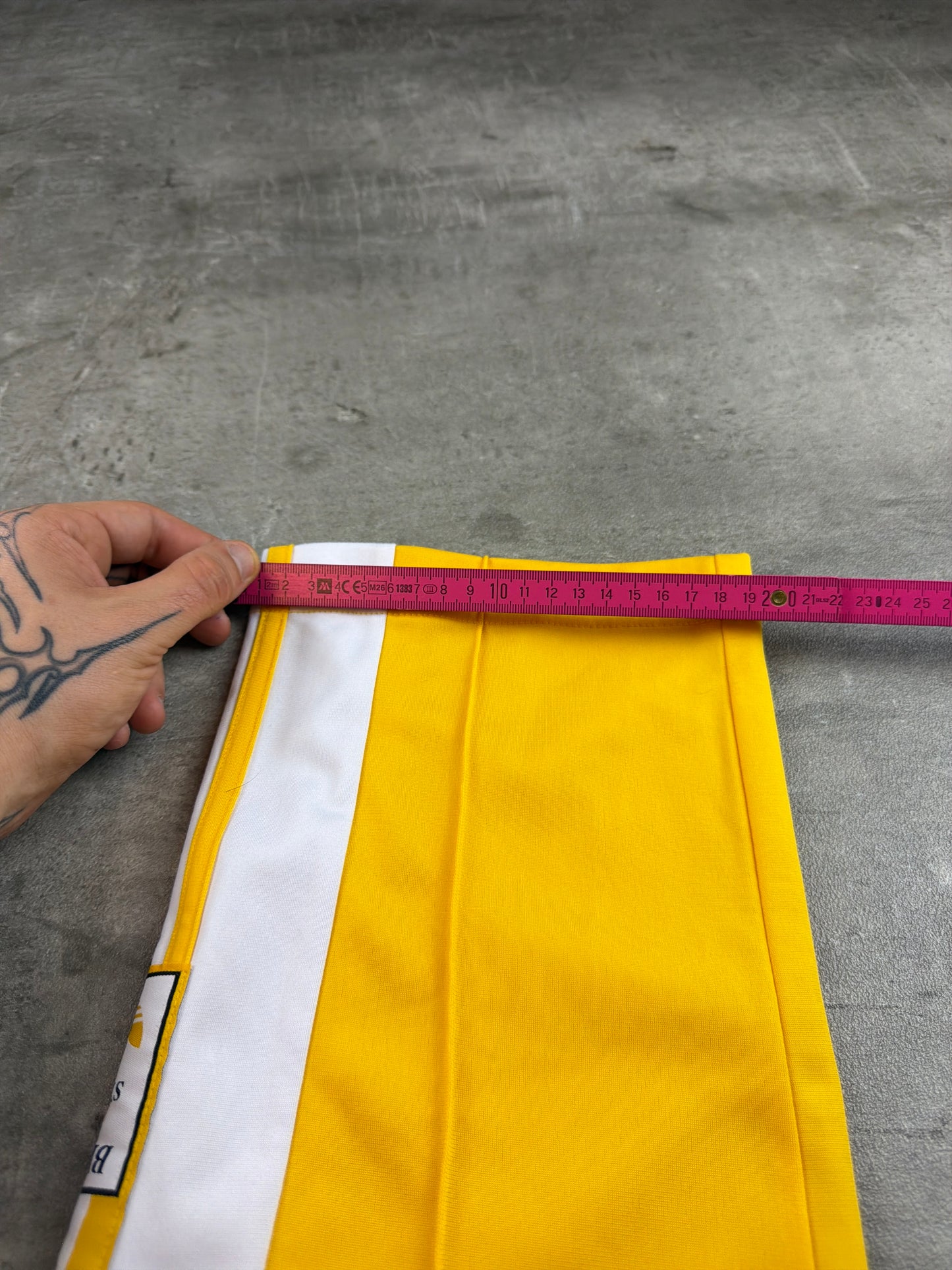 Adidas Vintage Adibreak "Popper" Trackpants – Bright Yellow / White