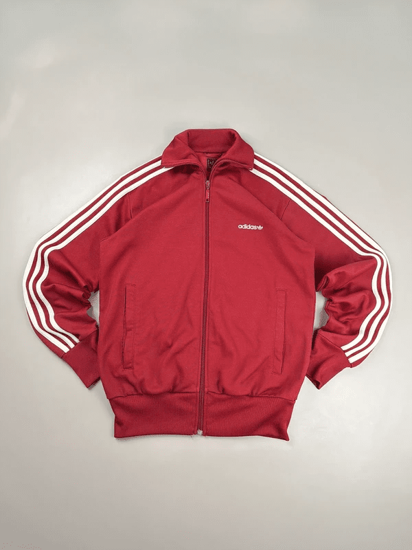 Adidas 00s Heritage Trefoil Track Jacket - Deep Red