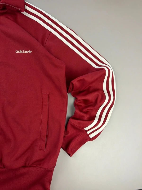 Adidas 00s Heritage Trefoil Track Jacket - Deep Red