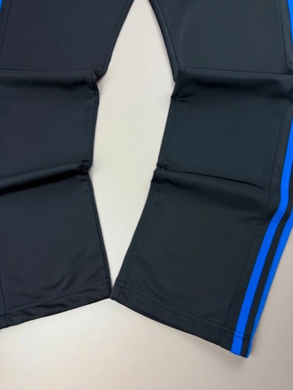 Adidas "3-Stripes" Cyber Tech Trackpants - Black / Electric Blue