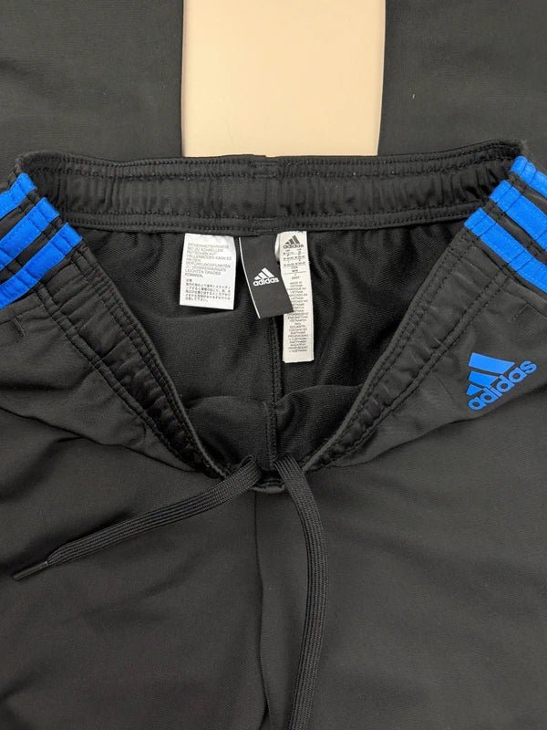 Adidas "3 - Stripes" Cyber Tech Trackpants - Black / Electric Blue - Past Pieces