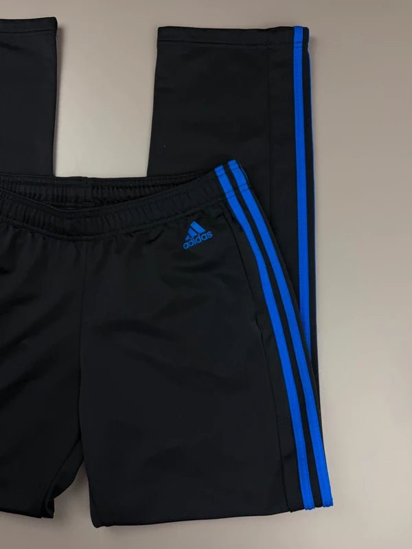 Adidas "3 - Stripes" Cyber Tech Trackpants - Black / Electric Blue - Past Pieces