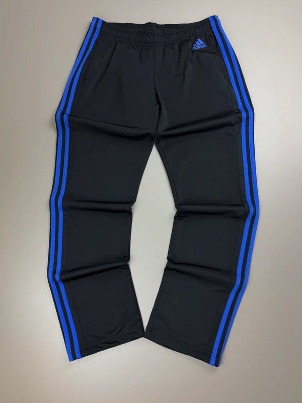 Adidas "3-Stripes" Cyber Tech Trackpants - Black / Electric Blue
