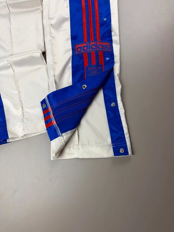 Adidas "Adibreak" Snap Button Trackpants — Shiny Pearl / Tricolor