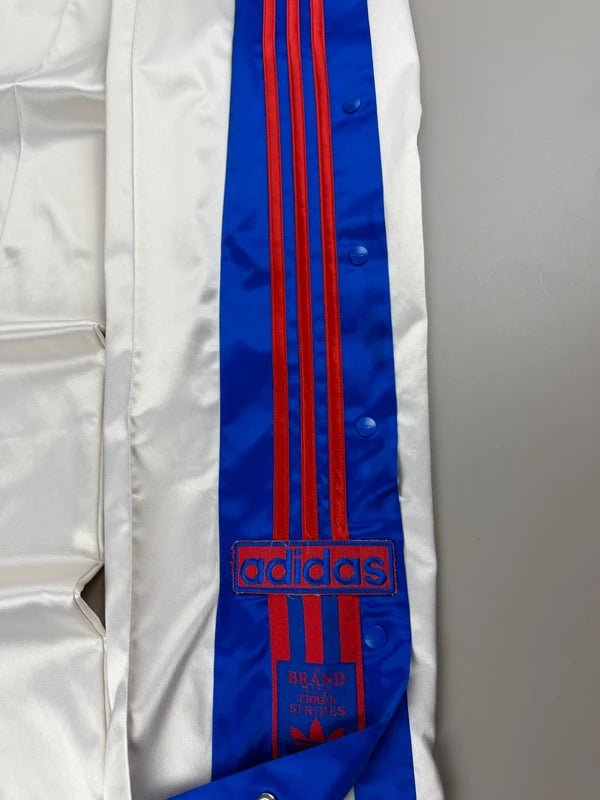 Adidas "Adibreak" Snap Button Trackpants — Shiny Pearl / Tricolor