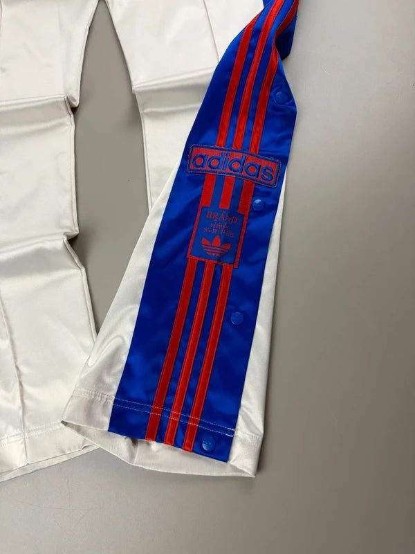 Adidas "Adibreak" Snap Button Trackpants — Shiny Pearl / Tricolor