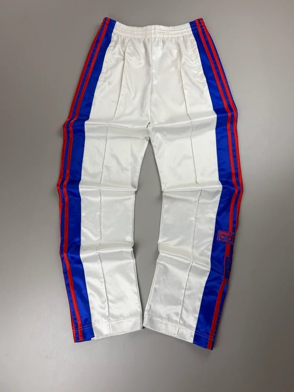 Adidas "Adibreak" Snap Button Trackpants — Shiny Pearl / Tricolor