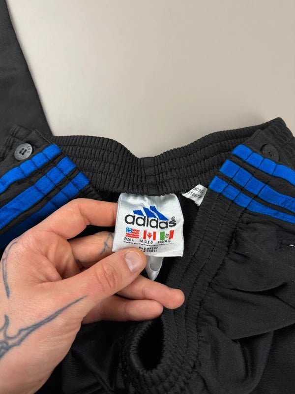 Adidas Archive "Adibreak" Side - Snap Trackpants - Black / Cobalt Blue - Past Pieces