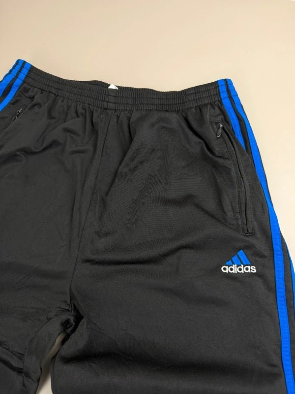 Adidas Archive "Adibreak" Side-Snap Trackpants - Black / Cobalt Blue