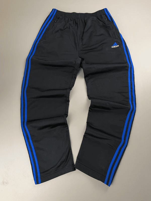 Adidas Archive "Adibreak" Side-Snap Trackpants - Black / Cobalt Blue